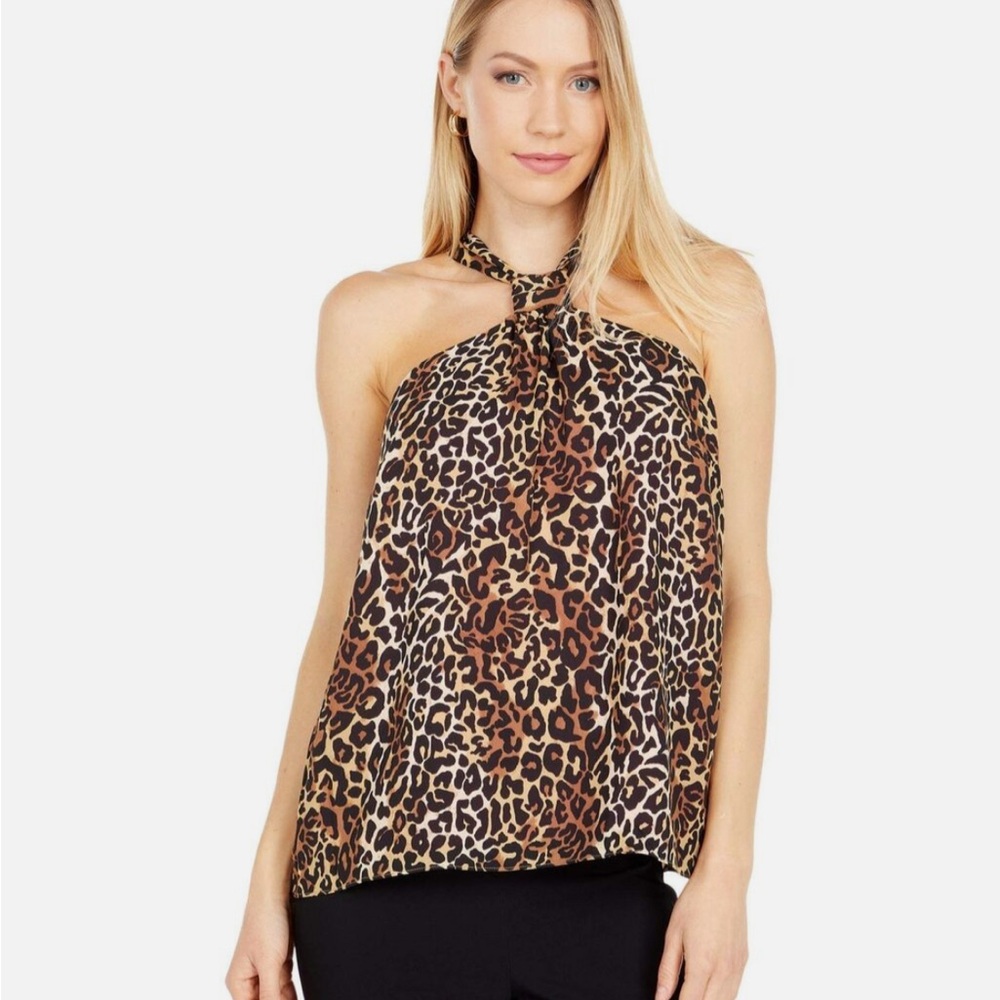 NWT Lilly Pulitzer Animal print halter top extra large.